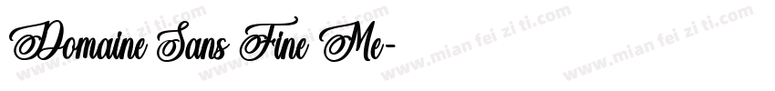 Domaine Sans Fine Me字体转换